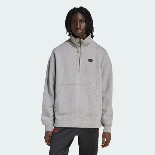 Zdjęcie produktu BLUZA 90s ALTERNATIVE SPORT HALF ZIP GRAPHIC FLEECE Adidas Core Heather