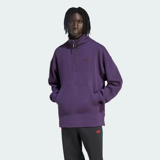 Zdjęcie produktu BLUZA 90s ALTERNATIVE SPORT HALF ZIP GRAPHIC FLEECE Adidas Aurora Plum