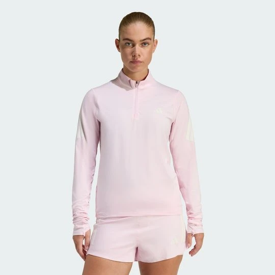 Zdjęcie produktu Bluza adi365 Iconic Running 1/2 Zip Adidas Clear Pink