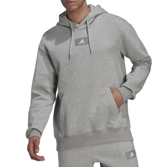 Zdjęcie produktu Bluza adidas Essentials Feelvivid Cotton Fleece Drop Shoulder Hoodie HK2830 - szara