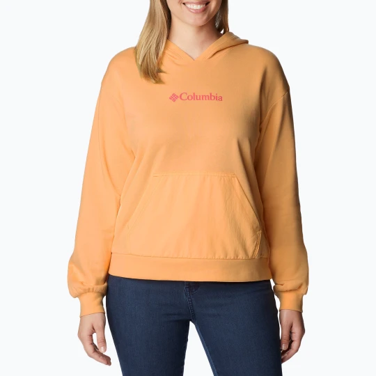 Zdjęcie produktu Bluza damska Columbia Logo III French Terry peach wild geranium Pomarańczowy
