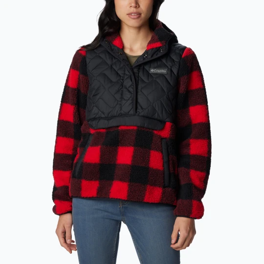Zdjęcie produktu Bluza damska Columbia Sweet View Fleece Hooded black/red lily check print