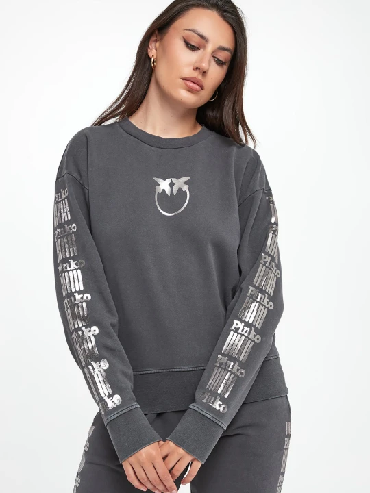 Zdjęcie produktu Bluza damska crewneck z logo Mindelo PINKO