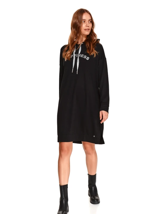 Zdjęcie produktu Bluza damska czarna - SBL0992CA bluza nierozpinana - TOP SECRET - Odzieżowy sklep internetowy TOP SECRET