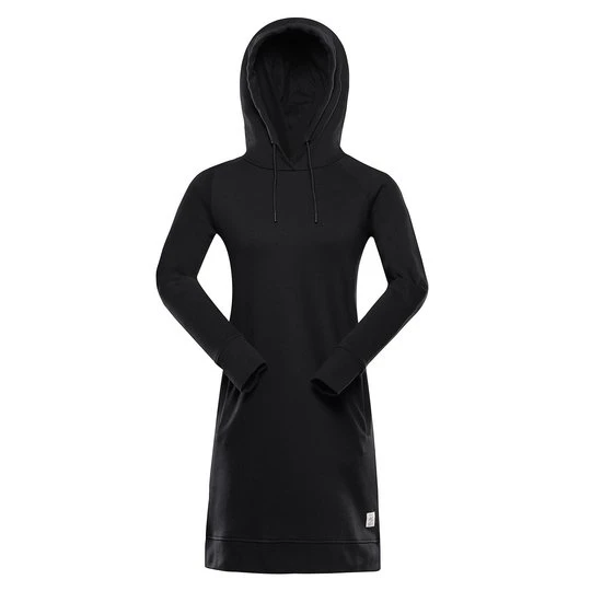 Zdjęcie produktu Bluza damska długa z kapturem Oleba czarna Alpine Pro