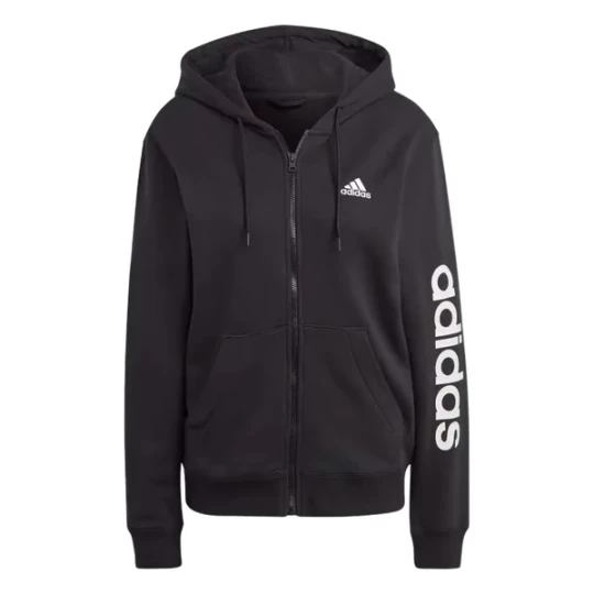 Zdjęcie produktu Bluza damska Essentials Linear Full-Zip Adidas Czarny