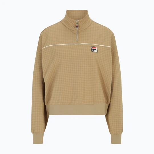 Zdjęcie produktu Bluza damska FILA Liebau Aop Half Zip Sweater cornstalk pepita aop Brązowy