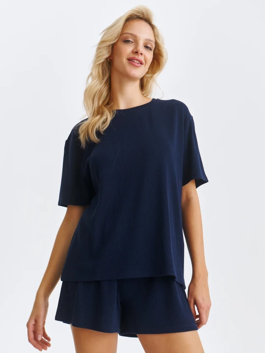 Zdjęcie produktu Bluza damska granatowa - SBL1287GR bluza nierozpinana - TOP SECRET - Odzieżowy sklep internetowy TOP SECRET