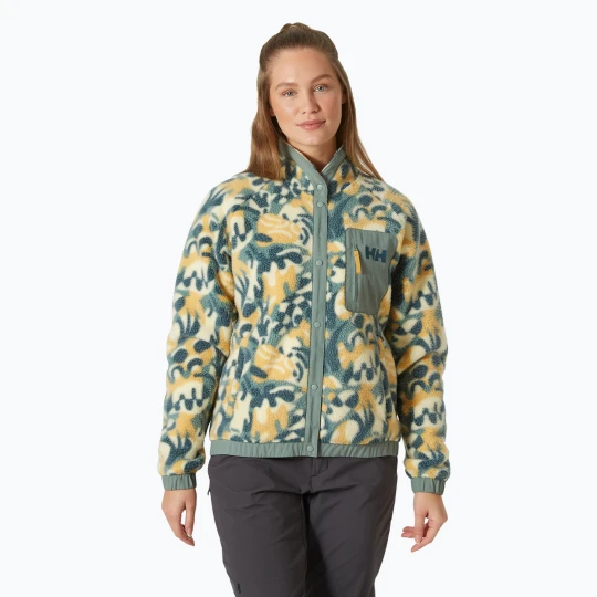 Zdjęcie produktu Bluza damska Helly Hansen Imperial Printed Pile Snap sand bruce aop Zielony