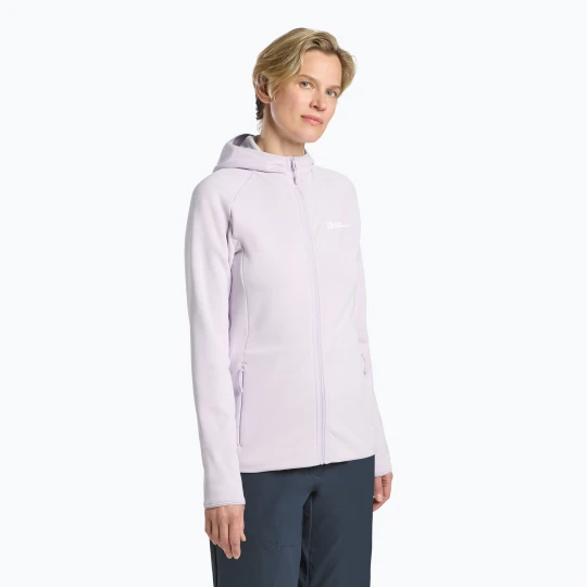 Zdjęcie produktu Bluza damska Jack Wolfskin Baiselberg Hooded FZ pale lavendar Różowy