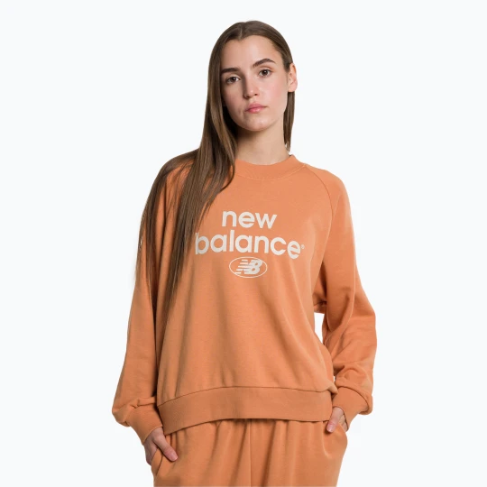 Zdjęcie produktu Bluza damska New Balance Essentials Reimagined Archive French Terry Crewneck sepia Pomarańczowy