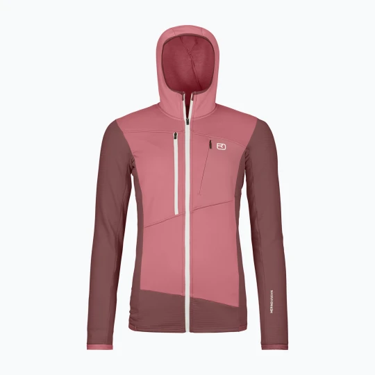 Zdjęcie produktu Bluza damska ORTOVOX Fleece Grid Hoody mountain rose Różowy