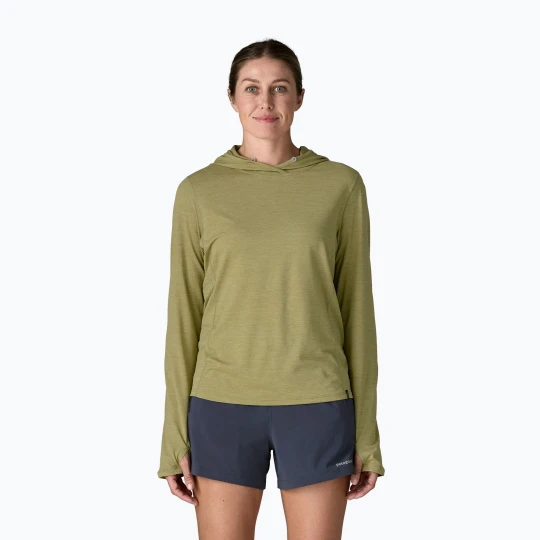 Zdjęcie produktu Bluza damska Patagonia Capilene Cool Sun Hoody gumtree green / light gumtree green x-dye