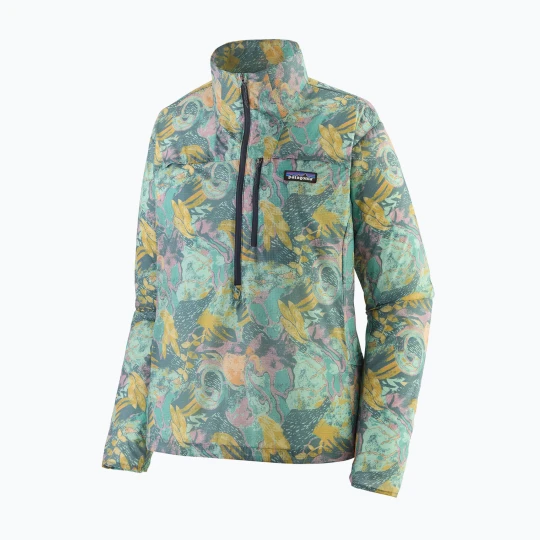 Zdjęcie produktu Bluza damska Patagonia Houdini Stash 1 / 2-Zip moon tripper / blue sage Zielony