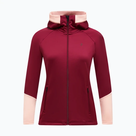 Zdjęcie produktu Bluza damska Peak Performance Rider Essentials vertical zenith/peach fuzz Czerwony