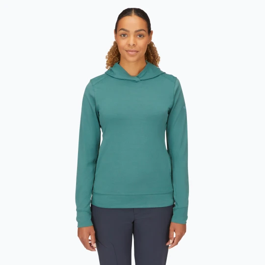 Zdjęcie produktu Bluza damska Rab Centrum Hoody eucalyptus Zielony