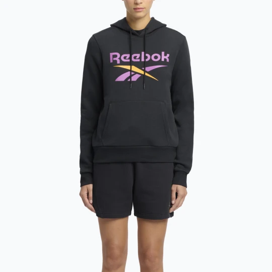 Zdjęcie produktu Bluza damska Reebok Identity Big Logo Fleece black/purple rave/electric amber