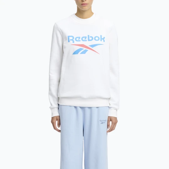 Zdjęcie produktu Bluza damska Reebok Identity Big Logo Fleece Crew white/coral/blue