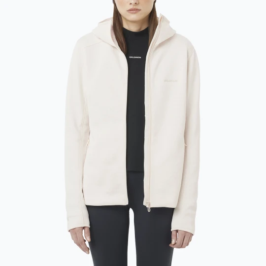 Zdjęcie produktu Bluza damska Salomon Outline Warm Fleece Hoodie whisper white