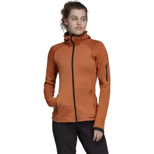Zdjęcie produktu Bluza damska Stockhorn Hooded Fleece Jacket Adidas Pomarańczowy