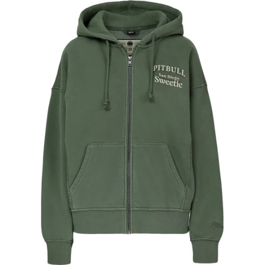 Zdjęcie produktu Bluza damska Sweetie Hooded Zip Sweatshirt Pitbull West Coast Zielony