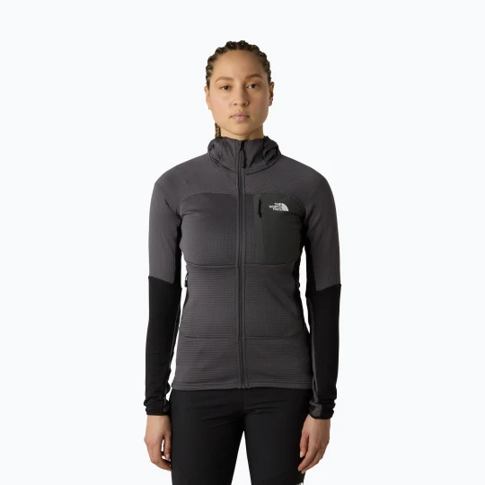 Zdjęcie produktu Bluza damska The North Face Polartec Powergrid Stormgap Hoodie anthracite grey / bla