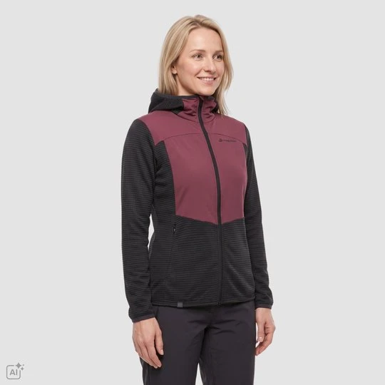 Zdjęcie produktu Bluza damska trekkingowa z kapturem Zolla fioletowa Alpine Pro