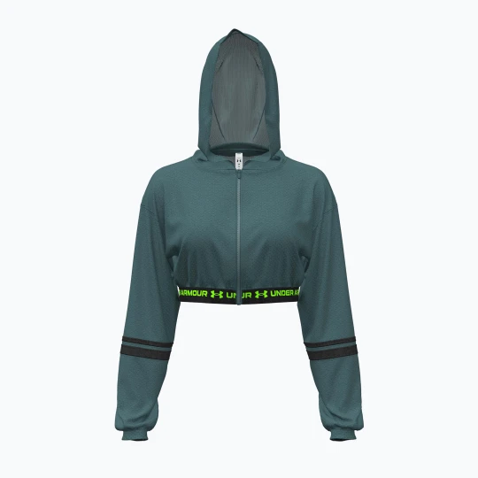 Zdjęcie produktu Bluza damska Under Armour HeatGear Mesh FZ rack green / hyper green