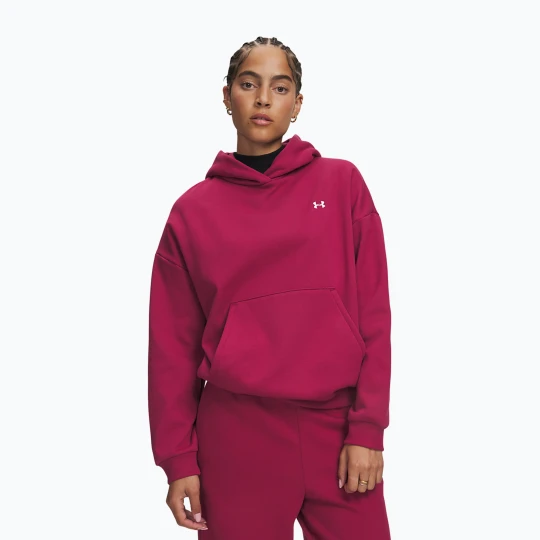 Zdjęcie produktu Bluza damska Under Armour Icon Fleece Hoodie claret / white Różowy