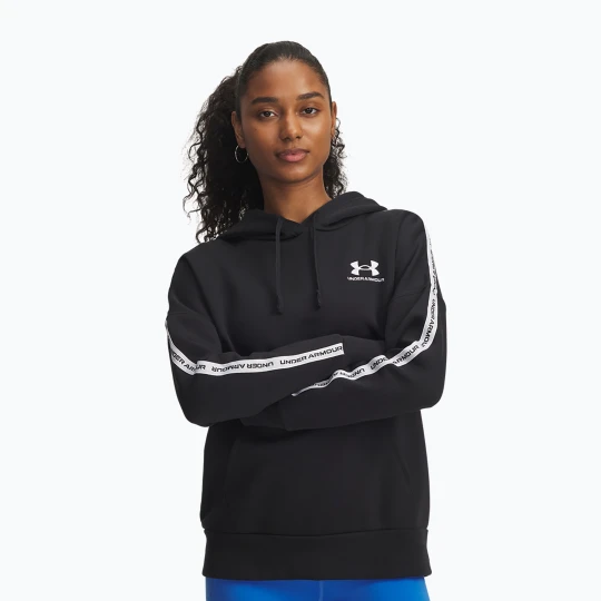Zdjęcie produktu Bluza damska Under Armour Icon Fleece Taped Hoody black / white