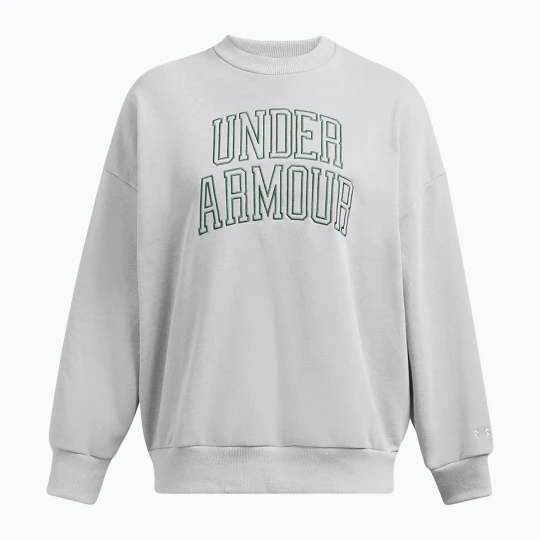 Zdjęcie produktu Bluza damska Under Armour Icon Heavyweight Terry Oversized Crew mod gray/forest green Szary