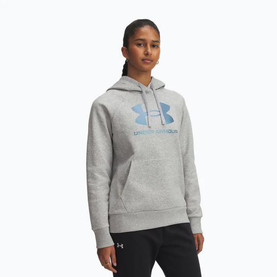 Zdjęcie produktu Bluza damska Under Armour Rival Feelce Shimmer Hoody mod gray light heather / iridescent Szary