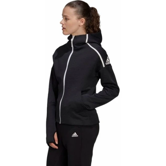 Zdjęcie produktu Bluza damska Z.N.E. Hoodie Featuring Fast Release Zipper Adidas Czarny
