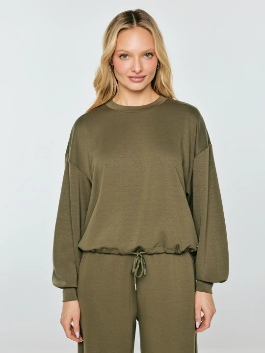 Zdjęcie produktu bluza damska z wiskozy khaki lunara 303 Big Star ZIELONY