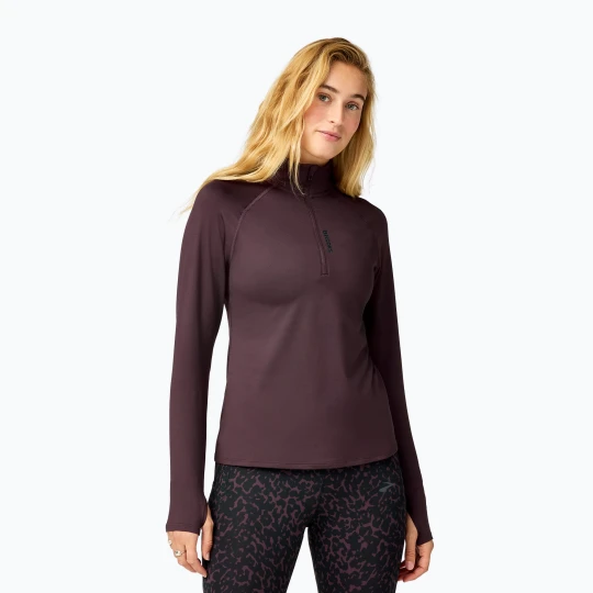 Zdjęcie produktu Bluza do biegania damska Brooks Dash 1 / 2 Zip 3.0 brown