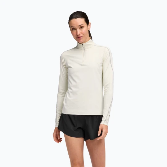 Zdjęcie produktu Bluza do biegania damska HOKA GlideTech Quarter Zip ruffle salt Beżowy