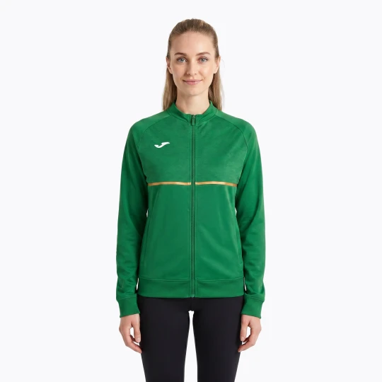 Zdjęcie produktu Bluza do biegania damska Joma Record III Full Zip green