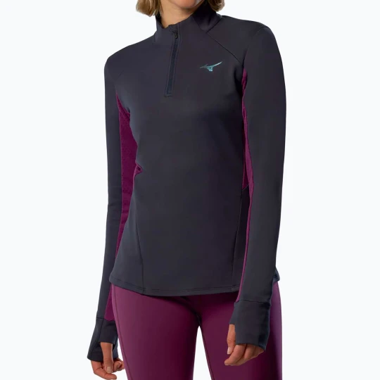 Zdjęcie produktu Bluza do biegania damska Mizuno Active Warm Half Zip baritone blue
