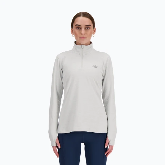 Zdjęcie produktu Bluza do biegania damska New Balance Sport Essentials Space Dye ashheath Szary