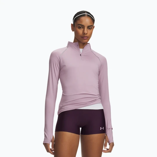 Zdjęcie produktu Bluza do biegania damska Under Armour Velociti Half Zip mauve pink / reflective