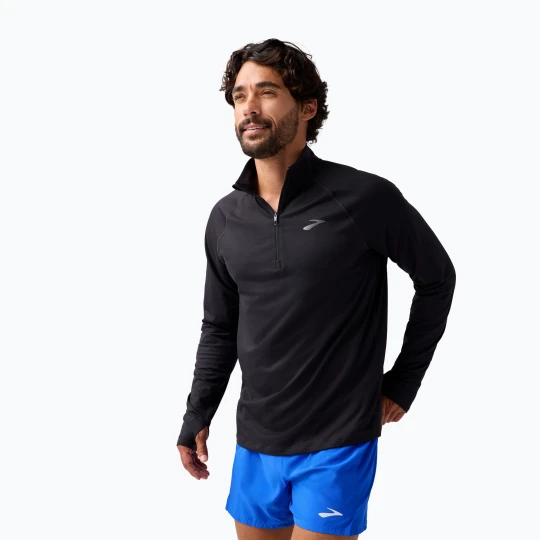Zdjęcie produktu Bluza do biegania męska Brooks Dash 1 / 4 Zip 3.0 black