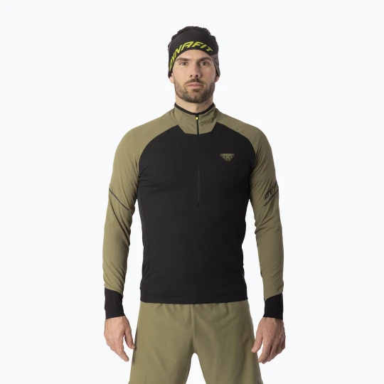 Zdjęcie produktu Bluza do biegania męska Dynafit Alpine LS 1 / 2 Zip Tee military green / 0910