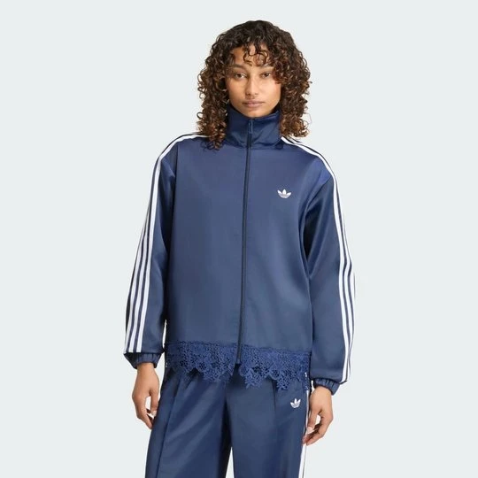 Zdjęcie produktu BLUZA DRESOWA ADIDAS ORIGINALS SATIN LACE FIREBIRD TRACK TOP LOOSE Night Indigo