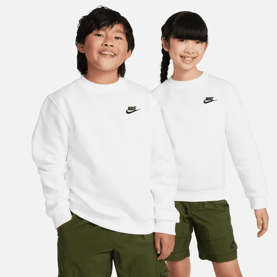 Zdjęcie produktu Bluza dresowa dla dużych dzieci Nike Club Fleece - Biel