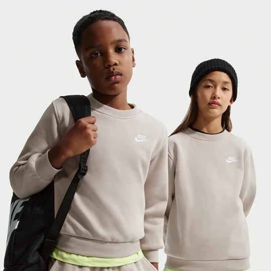 Zdjęcie produktu Bluza dresowa dla dużych dzieci Nike Club Fleece - Brązowy