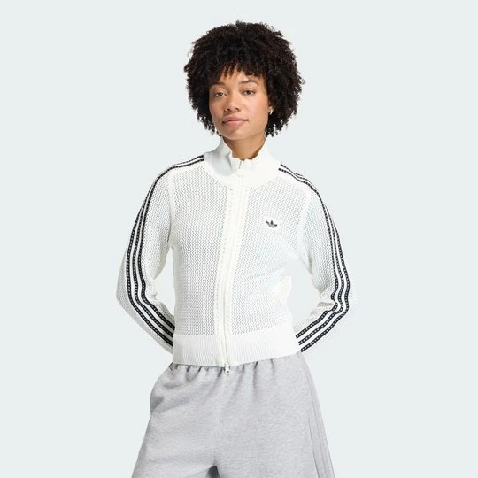 Zdjęcie produktu BLUZA DRESOWA KNITTED CROCHET FIREBIRD Adidas Off White