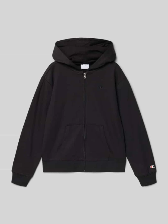 Zdjęcie produktu Bluza dresowa na zamek z detalem z logo w kroju regular fit Champion Czarny