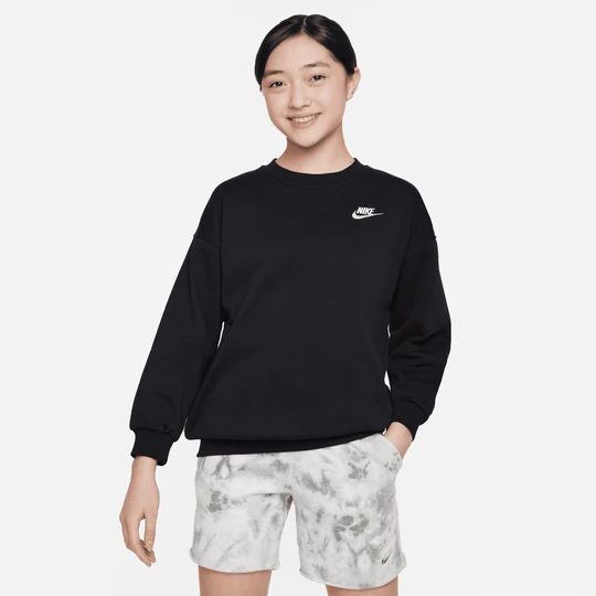 Zdjęcie produktu Bluza dresowa o kroju oversize dla dużych dzieci Nike Club Fleece - Czerń