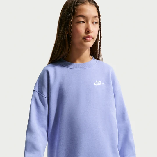 Zdjęcie produktu Bluza dresowa o kroju oversize dla dużych dzieci Nike Club Fleece - Fiolet
