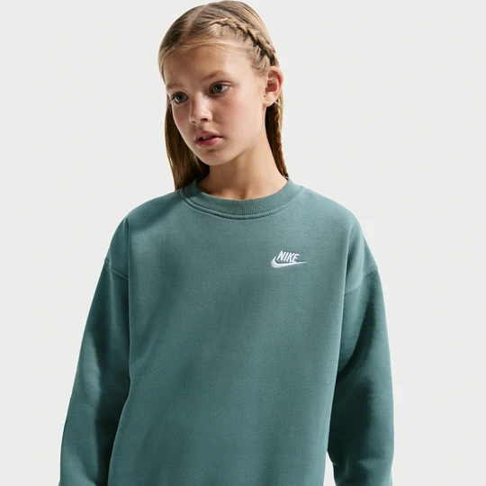 Zdjęcie produktu Bluza dresowa o kroju oversize dla dużych dzieci Nike Club Fleece - Szary